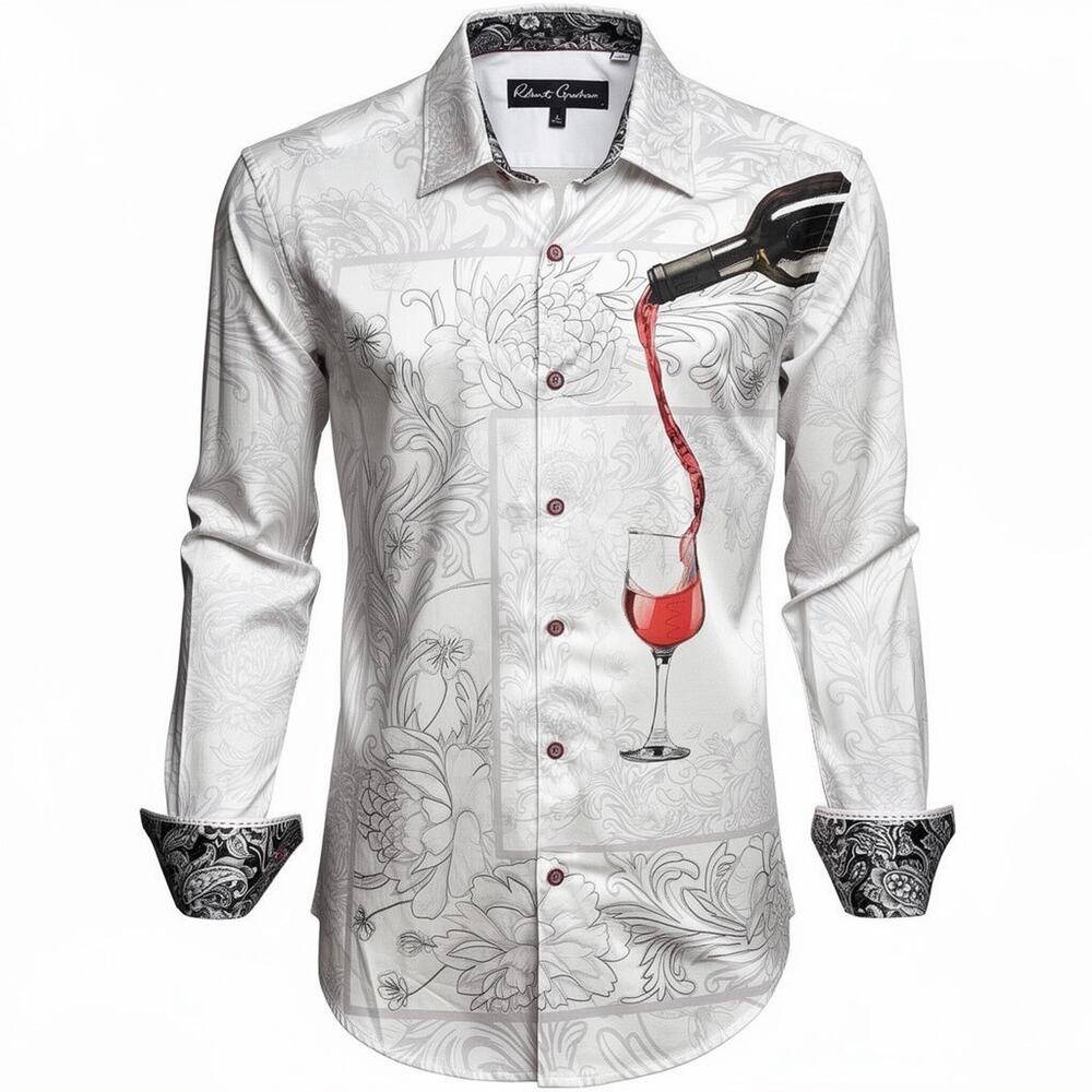 Robert Graham Grenashe Pinot Noir Long Sleeve Shirt 3XL Button Up